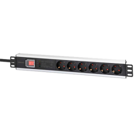 CFU06-D-H1U-B-3 - Unité PDU 1U, câble de 3 m, 16 A, 6 prises