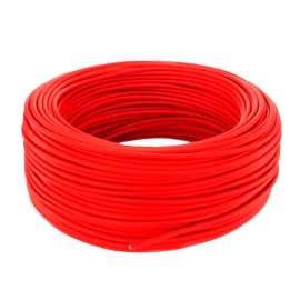Câble anti-feu rouge rigide 1x2x0,8+0,4 mm J-Y(St)Y 100 m