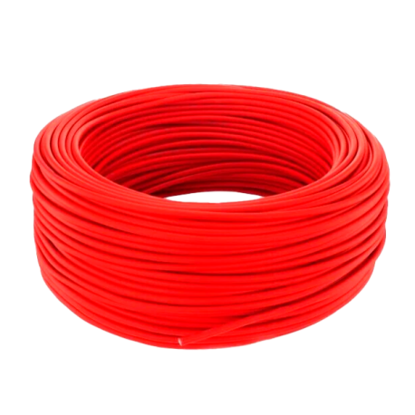 Câble anti-feu rouge rigide 1x2x0,8+0,4 mm...