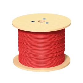 Câble d'incendie rouge rigide 1x2x0,8+0,4 mm J-Y(St)Y 500 m