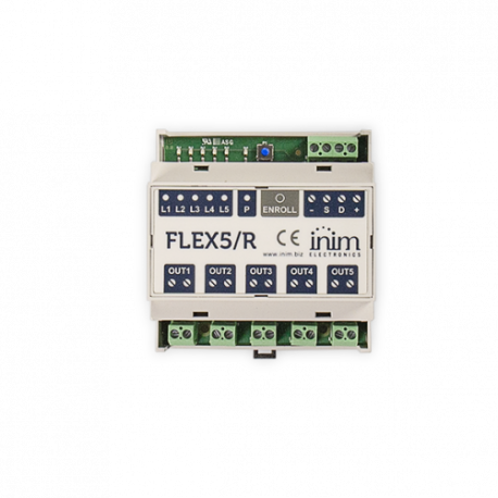 FLEX/5R - Module sur bus. 5 relais, 230 V, 16 A...