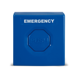 ICB010B - BOUTON-POUSSOIR SANS VERROUILLAGE (BLEU) INIM