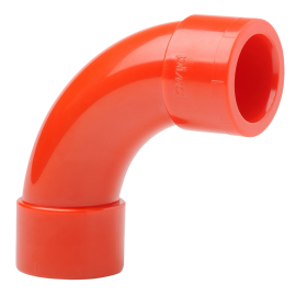 SABE300250RS - COURBE À 90º ABS ROUGE EN61386-1 (LOT DE 10)